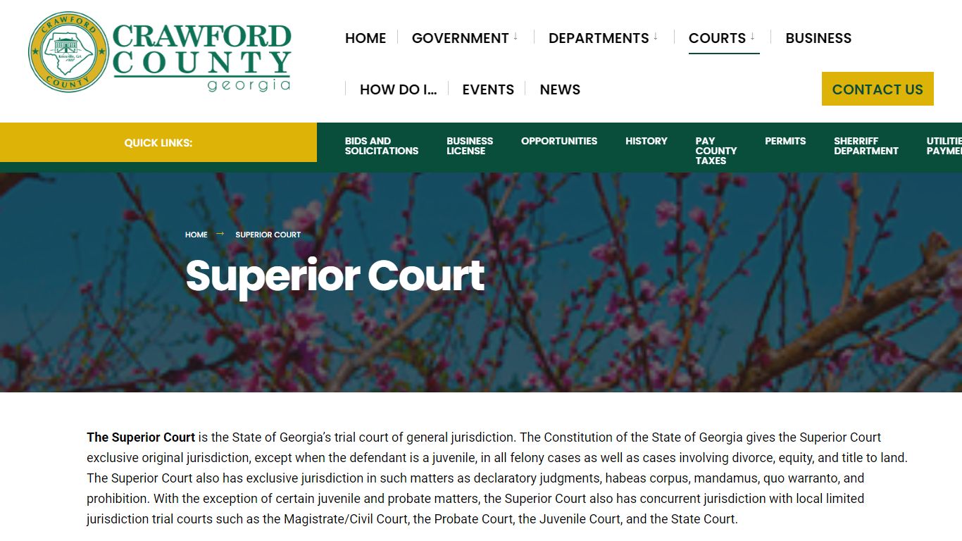 Superior Court – Official Website of Crawford County, Georgia